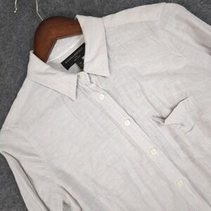 Banana Republic Soft Wash Shirt Mens XS Gray Long Sleeve Button Down Collared